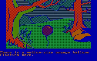Winnie the Pooh in the Hundred Acre Wood DOS There&#x27;s a balloon here; who can this belong to? (CGA with RGB monitor)