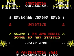 SuperHero ZX Spectrum Title screen