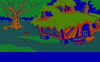 The Black Cauldron PC Booter The beginning location (CGA with RGB monitor)