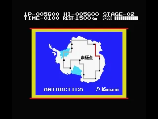 Antarctic Adventure MSX Antarctica Map (Japanese)