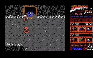 Indiana Jones and the Temple of Doom DOS Escape with the mine cart. (EGA)
