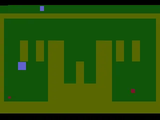 Miniature Golf Atari 2600 Starting screen; select one or two players