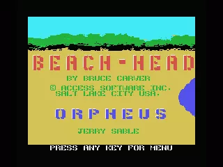 Beach-Head MSX Title screen