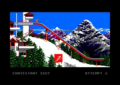 Winter Games Amstrad CPC Ski jump