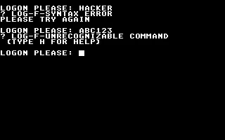 Hacker Atari ST You begin the game attempting to login...