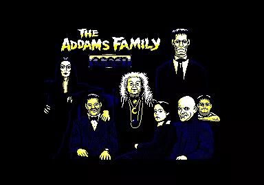 The Addams Family Amstrad CPC Title screen