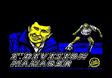 1st Division Manager Amstrad CPC Loading screen