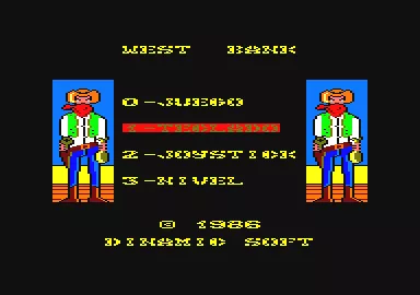 West Bank Amstrad CPC Options screen