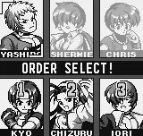 King of Fighters R-1 Neo Geo Pocket Order selection.