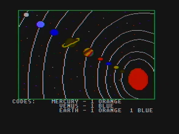 Mickey&#x27;s Space Adventure DOS The codes for reaching different planets (CGA with composite monitor)