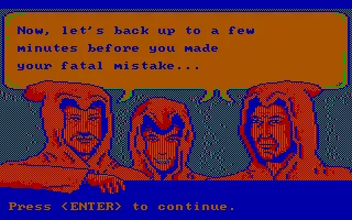 Manhunter: New York DOS Game over; let&#x27;s see where I made my mistake! (CGA with RGB monitor)