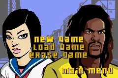 Grand Theft Auto Advance Game Boy Advance Main menu.