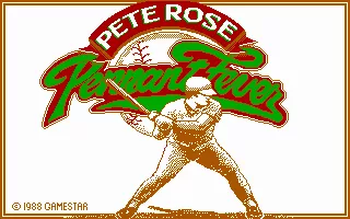 Pete Rose Pennant Fever DOS Title screen (CGA)