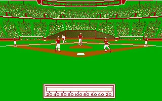 Pete Rose Pennant Fever DOS View from the outfield (CGA)