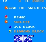 Pengo Game Gear The &#x22;intro&#x22; is very reminiscent of old arcade games