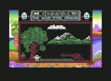 Fantasy World Dizzy Commodore 64 The wide-eyed dragon.