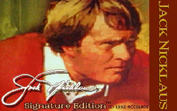 Jack Nicklaus Golf &#x26; Course Design: Signature Edition DOS title screen - MCGA/VGA