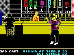 Pub Darts ZX Spectrum Opponent&#x27;s turn