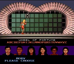 Wheel of Fortune SNES Player Creation: A name and a picture