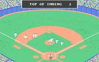 MicroLeague Baseball Atari ST Top of the innings to ye