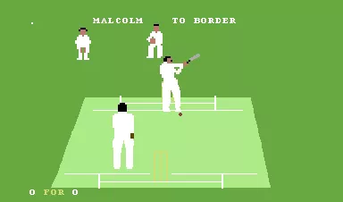 Allan Border&#x27;s Cricket Commodore 64 The first ball - played and missed