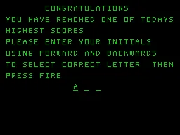 Battlezone ZX Spectrum High score input