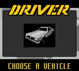Driver Game Boy Color Choosing a vehicle for a free ride