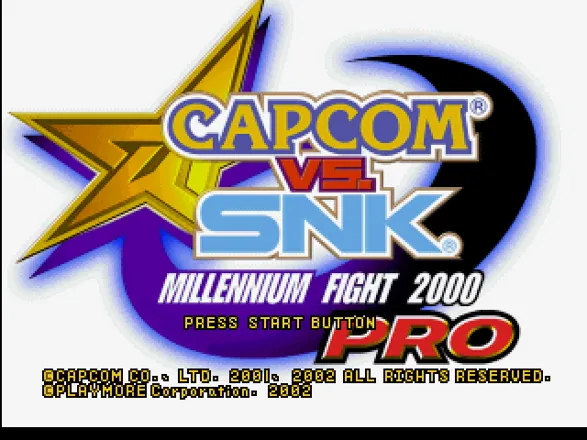 Capcom vs. SNK Pro PlayStation Title screen (Japanese)