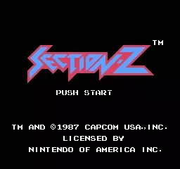 Section-Z NES Title screen