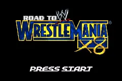WWE Road to Wrestlemania X8 Game Boy Advance Title screen.
