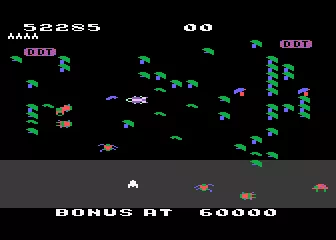 Millipede Atari 8-bit Millipede features numerous types of bugs that attack you