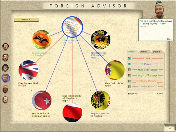Sid Meier&#x27;s Civilization III: Conquests Windows Foreign Advisor