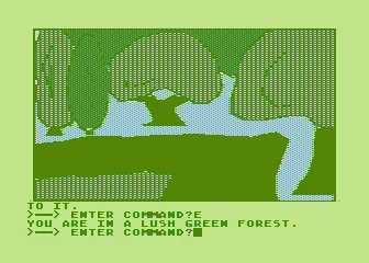 Hi-Res Adventure #4: Ulysses and the Golden Fleece Atari 8-bit There&#x27;s plenty of forest to get lost in