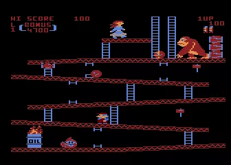 Donkey Kong Atari 8-bit Screen 1