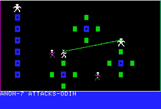 Galactic Gladiators Apple II ANON-7 misses again, we&#x27;re toast
