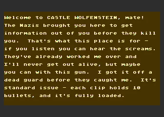 Castle Wolfenstein Atari 8-bit Intro