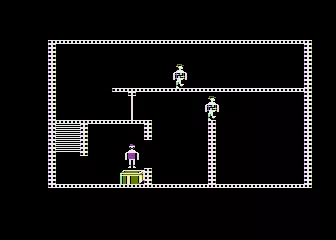 Castle Wolfenstein Atari 8-bit Trying to open a chest without the SS guard noticing