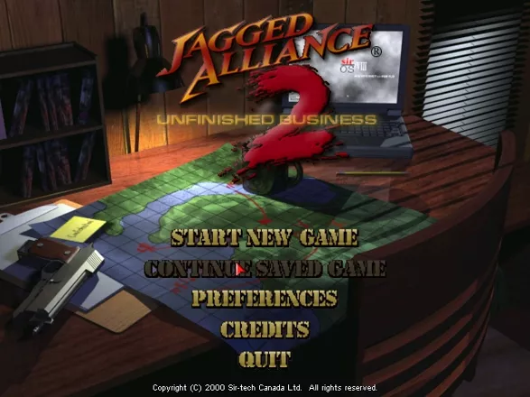 Jagged Alliance 2: Unfinished Business Windows Title Screen.