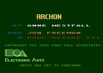 Archon: The Light and the Dark Atari 8-bit Title Screen