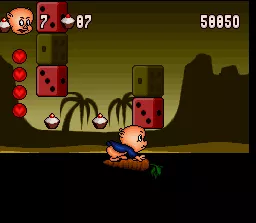 Porky Pig&#x27;s Haunted Holiday SNES Ducking to fit under low areas without falling off the carrot