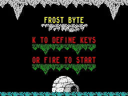 Frost Byte ZX Spectrum Title screen