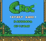 Croc Game Boy Color Main menu