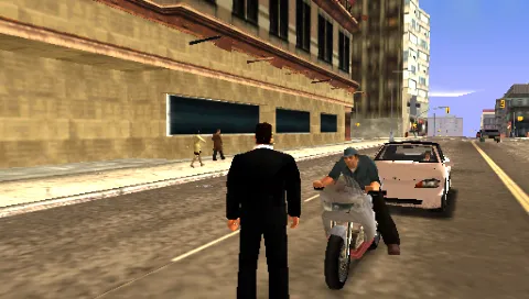 Grand Theft Auto: Liberty City Stories PSP On a street on Staunton Island.