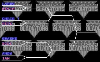 American Gladiators Amiga The tournament table