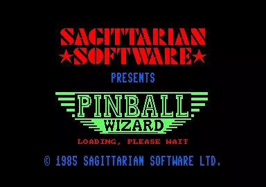 Pinball Wizard Amstrad CPC Title screen