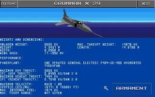 Birds of Prey Amiga Aircraft information