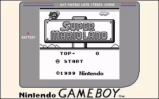 Super Mario Land Game Boy Game title