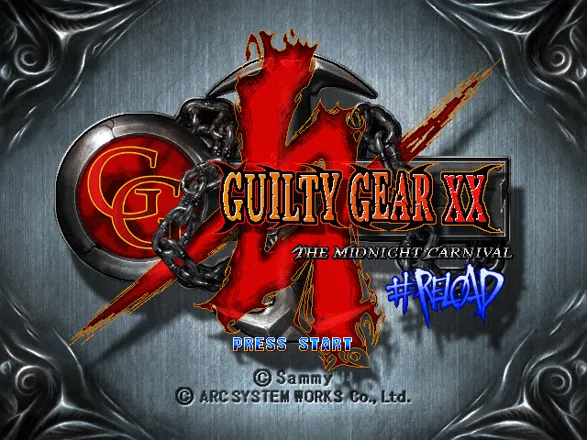 Guilty Gear X2: The Midnight Carnival #Reload Windows Title Screen