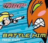The Powerpuff Girls: Battle Him Game Boy Color Title screen.