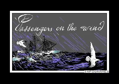 Passengers on the Wind Commodore 64 Title screen